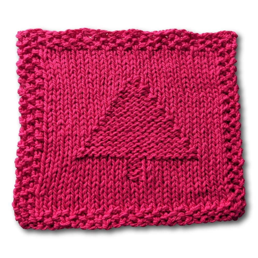 December Simple Tree Washcloth Knitting pattern by knitbynickwhole |  LoveCrafts, image size:1000x1000