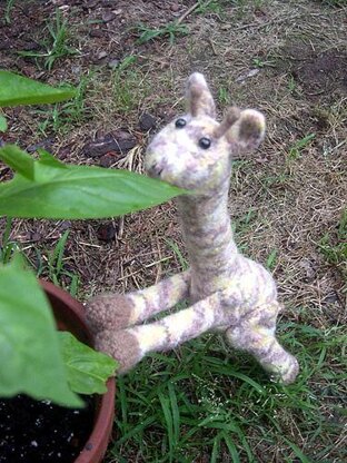 Knitted/Felted Giraffe