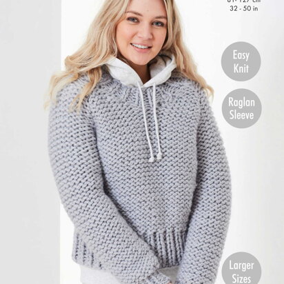 Ladies Round and Stand Up Neck Sweaters Knitted in King Cole Rosarium - 5754 - Downloadable PDF