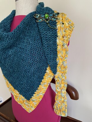 Honeycomb Asymmetrical Scarf