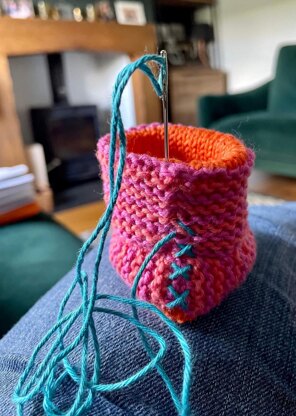 Stripey Baby Booties