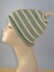 Stripey Roll Brim Topknot Slouch Hat