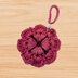 Crochet flower keychain pattern