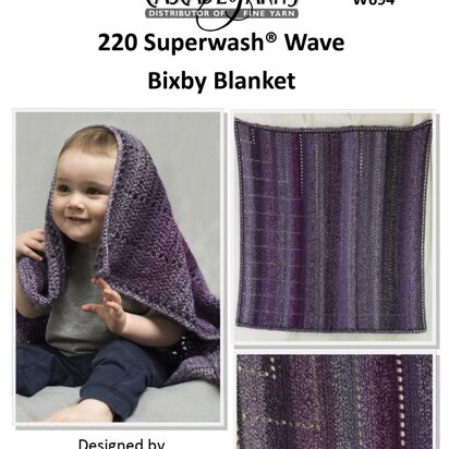 Bixby Blanket in Cascade 220 Superwash Wave - W694 - Downloadable PDF