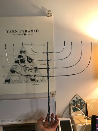 Crocheted Menorah #3