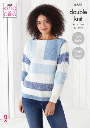 Sweater and Jacket Knitted in King Cole Harvest DK - 5788 - Downloadable PDF