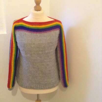 Rainbow Sleeve Jumper