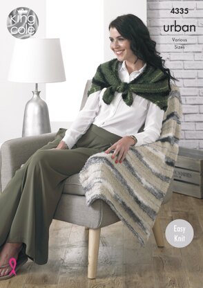 Blankets, Throw, Cushion & Wrap in King Cole Urban - 4335 - Downloadable PDF