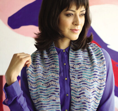 Sea Breeze Cowl in Malabrigo Sock - PDF