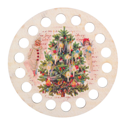 RTO Yarn Holder - Round Printed Christmas Tree