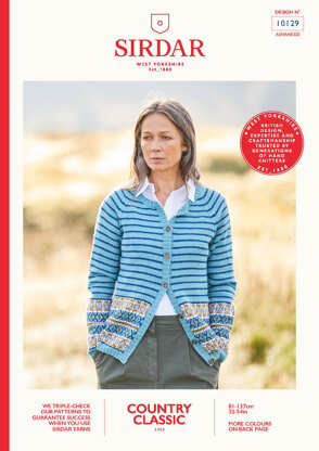 Ladies Cardigan in Sirdar Country Classic 4 Ply - 10129 - Leaflet