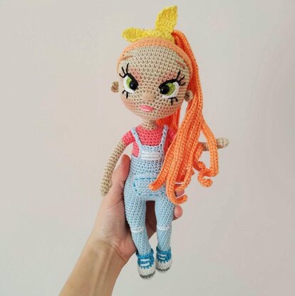 Amigurumi doll pattern, Crochet doll pattern 11,42 inch (29 cm) Baby doll crochet pattern