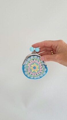 Sweet mandala coin purse with frame
