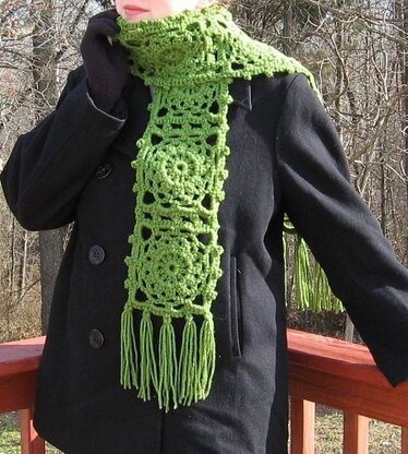 Greensleeves Crocheted Scarf