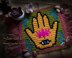 Zen Garden Mosaic Square - Hamsa Hand