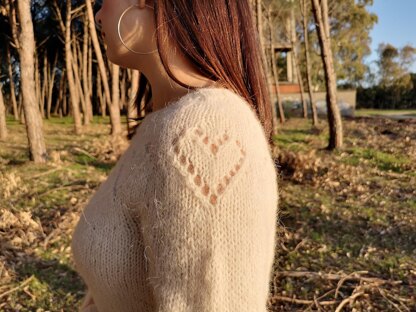 Fluffy Hearts Sweater