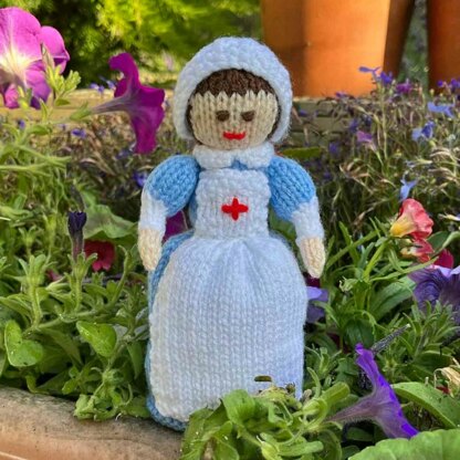 WWI Red Cross Nurse Doll Knitting Pattern - Toy Knitting Pattern