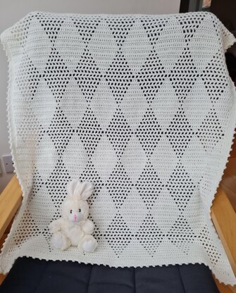 Diamond Checkers Filet Blanket