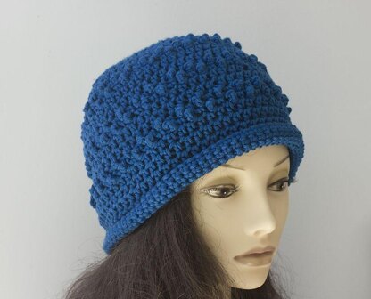 Mock Popcorn Stitch Crochet Hat