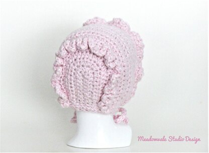 Easy Ruffle Baby Bonnet