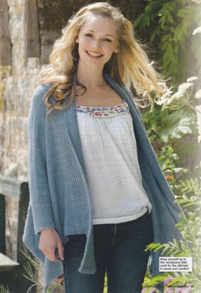 Honeycomb Edge Draped Cardigan