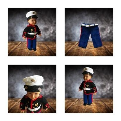 Marine Doll Crochet Pattern 18" Doll