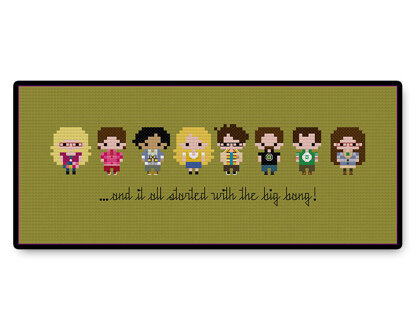 The Big Bang Theory Bite Size - PDF Cross Stitch Pattern