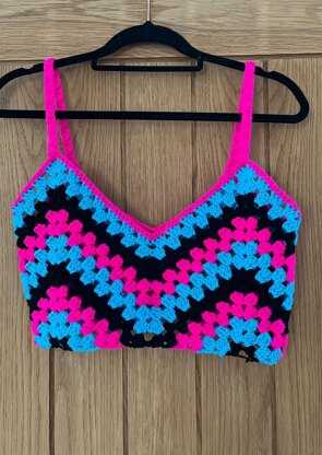 Summer Chevron crop top