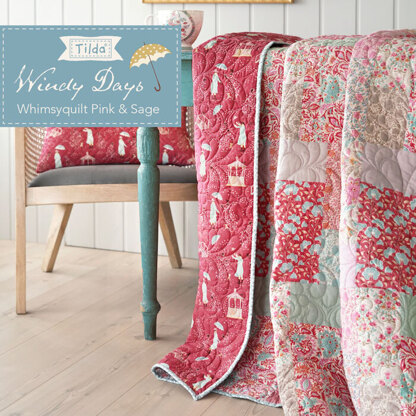 Tilda Windy Days Whimsy Quilt Pink