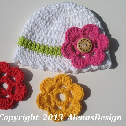 Baby Hat with Flower