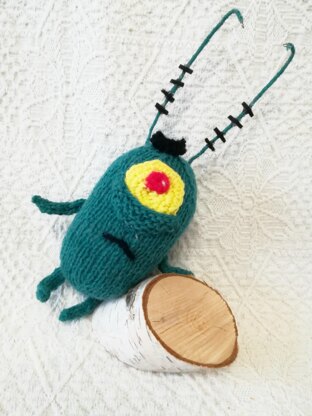 Knitted Sheldon plankton