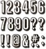 Sizzix Thinlits Dies By Tim Holtz 21/Pkg - Alphanumeric, Shadow Numbers