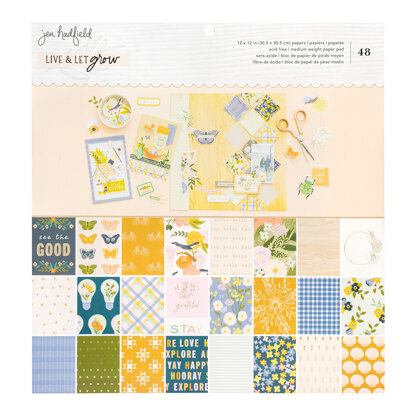 Jen Hadfield Live and Let Grow 12x12 Paper Pad