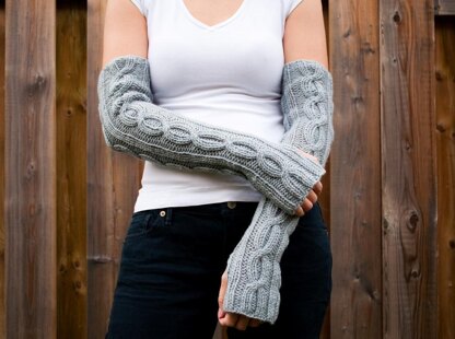 Kare Knits' Cable Twist Arm/Wrist Warmers