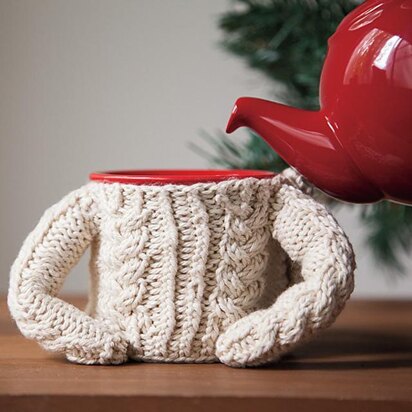 Cable Sweater for Coffee Mug