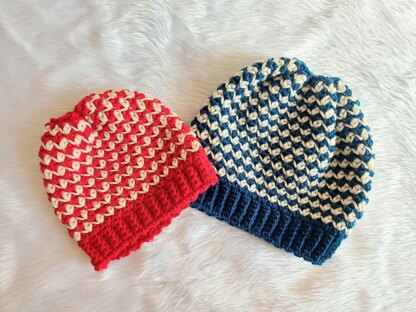 Diagonal Drift Beanie