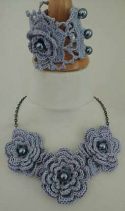 Rose Necklace and Cuff