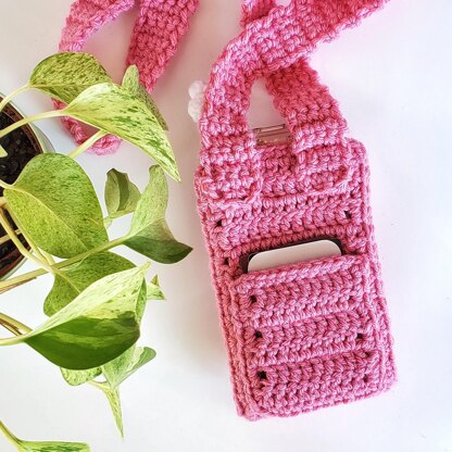 Strawberry Bag Crochet PATTERN ONLY Cell Phone Bag Crochet 
