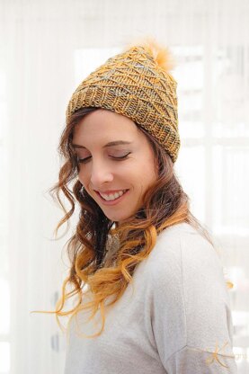 Quilted Lattice Knit Hat