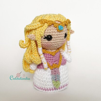 Zelda and Link amigurumi dolls - crochet patterns by Crochelandia