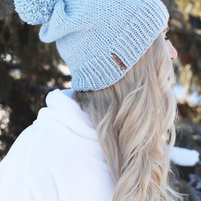 Dakota Pom Pom Hat - knitting pattern