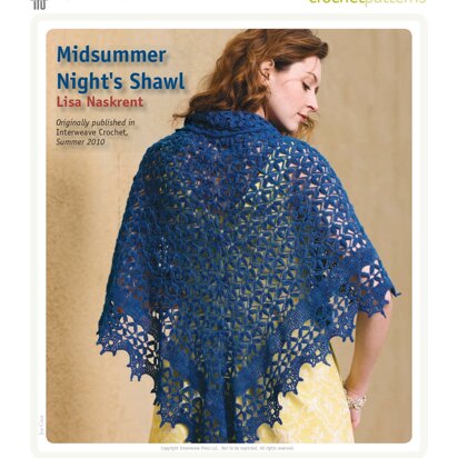 Midsummer Night's Shawl in Malabrigo Lace - Downloadable PDF