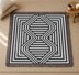 Visual Illusion Blanket C2C CROCHET PATTERN 74×74 inches Black White Mosaic Afghan