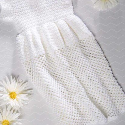 Baby Crochet Christening Gown in Premier Yarns Everyday Baby - PEBSP003 - Downloadable PDF