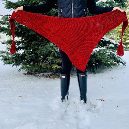 Jingle Ball Shawl - knitting pattern