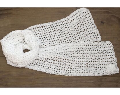 Lace Scarf with Flower