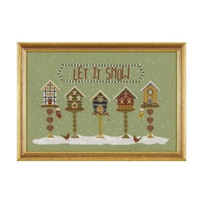 Historical Sampler Company Let it Snow Cross Stitch Kit - 16ct Aida - 20cm x 29cm