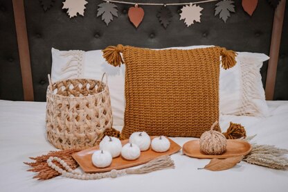 Crochet Knit Purl Pillow