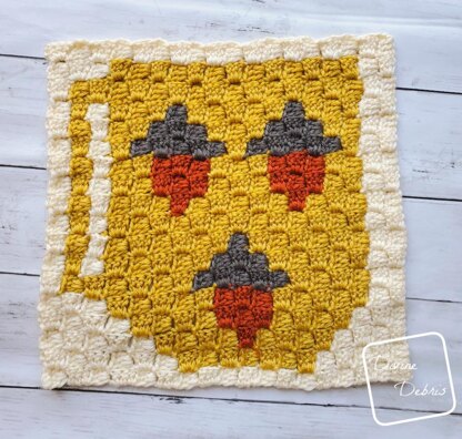 C2C Tiny Acorn Cup Afghan Square