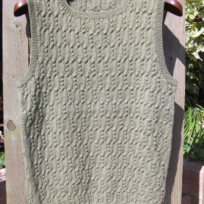 Neat Fitting Tank in Twist Stitch Textured Pattern